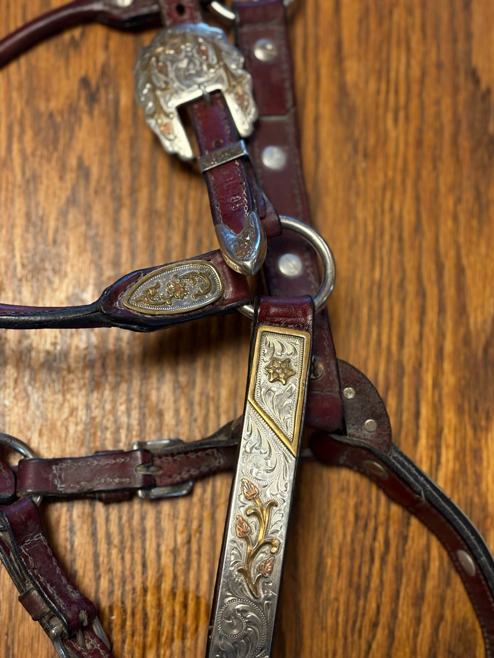 Horse Tack Circle Y Western Silver Show Halter and Lead - Picture 7 of 11